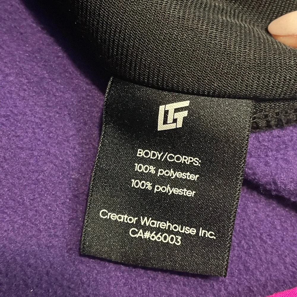 Linus Tech Tips Retro Polar color block zip fleece size small throwback - Picture 10 of 11